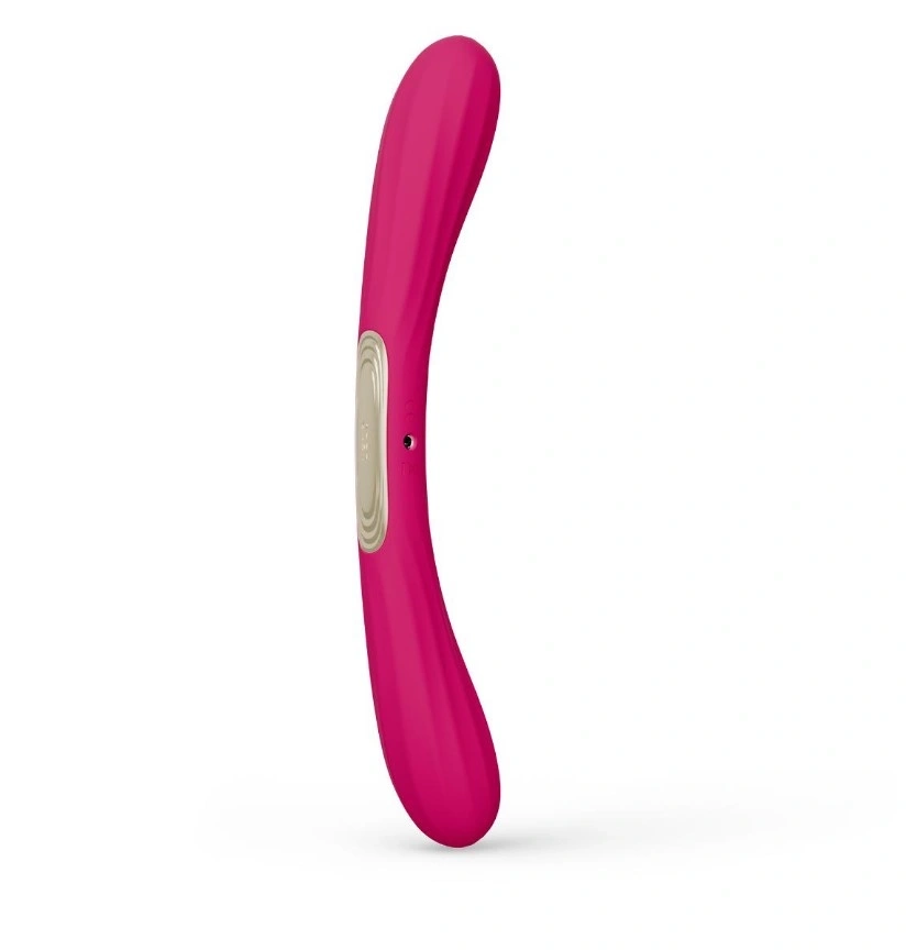 Vibrator Dublu Lelo BOOMERANG, Control Aplicatie Mobila, Silicon, USB, Roz, 28.1 cm, Nr. 2, Erotic24.ro