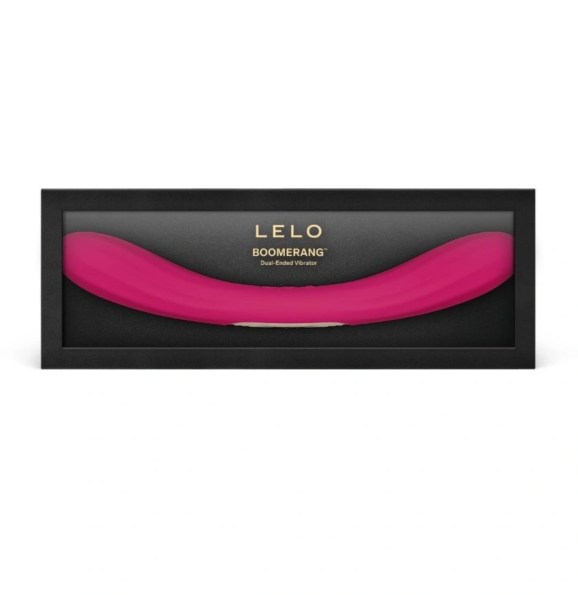 Vibrator Dublu Lelo BOOMERANG, Control Aplicatie Mobila, Silicon, USB, Roz, 28.1 cm, Nr. 9, Erotic24.ro