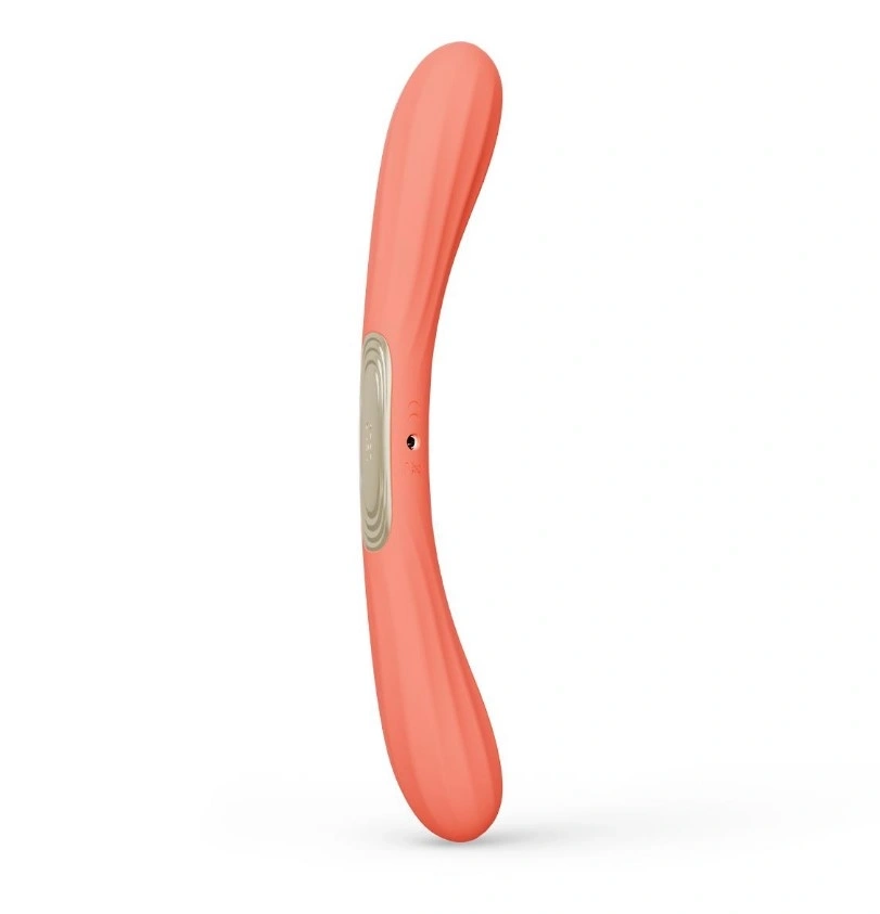 Vibrator Dublu Lelo BOOMERANG, Control Aplicatie Mobila, Silicon, USB, Rosu, 28.1 cm, Nr. 2, Erotic24.ro