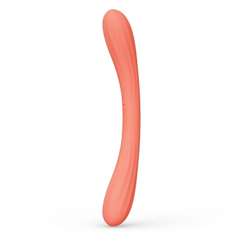 Vibrator Dublu Lelo BOOMERANG, Control Aplicatie Mobila, Silicon, USB, Rosu, 28.1 cm, Nr. 3, Erotic24.ro