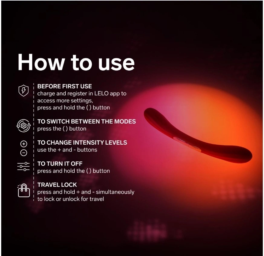 Vibrator Dublu Lelo BOOMERANG, Control Aplicatie Mobila, Silicon, USB, Rosu, 28.1 cm, Nr. 5, Erotic24.ro
