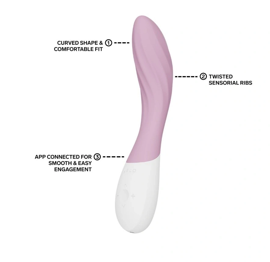 Vibrator Lelo MONA Twist, Control Aplicatie Mobila, Silicon, USB, Roz Deschis, 19.5 cm, #2, Erotic24.ro