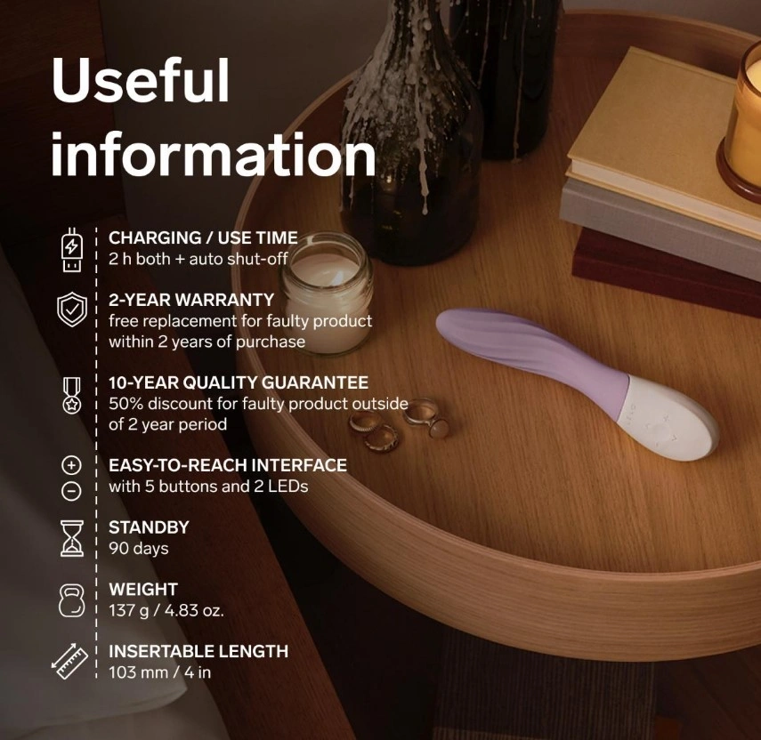 Vibrator Lelo MONA Twist, Control Aplicatie Mobila, Silicon, USB, Mov Deschis, 19.5 cm, Nr. 5, Erotic24.ro