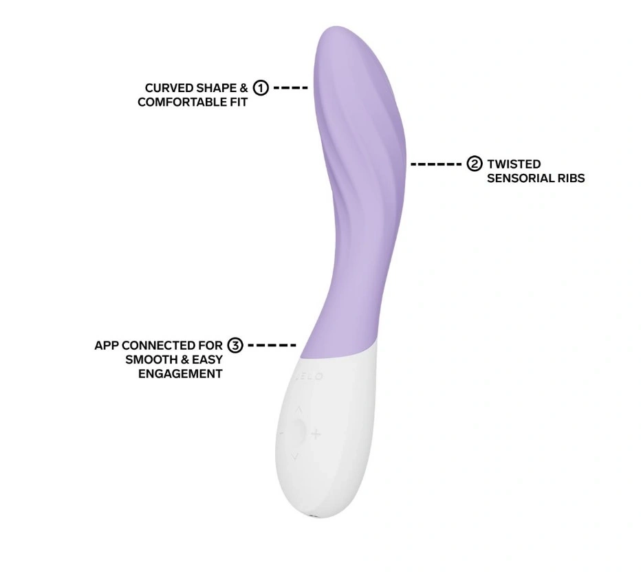 Vibrator Lelo MONA Twist, Control Aplicatie Mobila, Silicon, USB, Mov Deschis, 19.5 cm, Nr. 3, Erotic24.ro