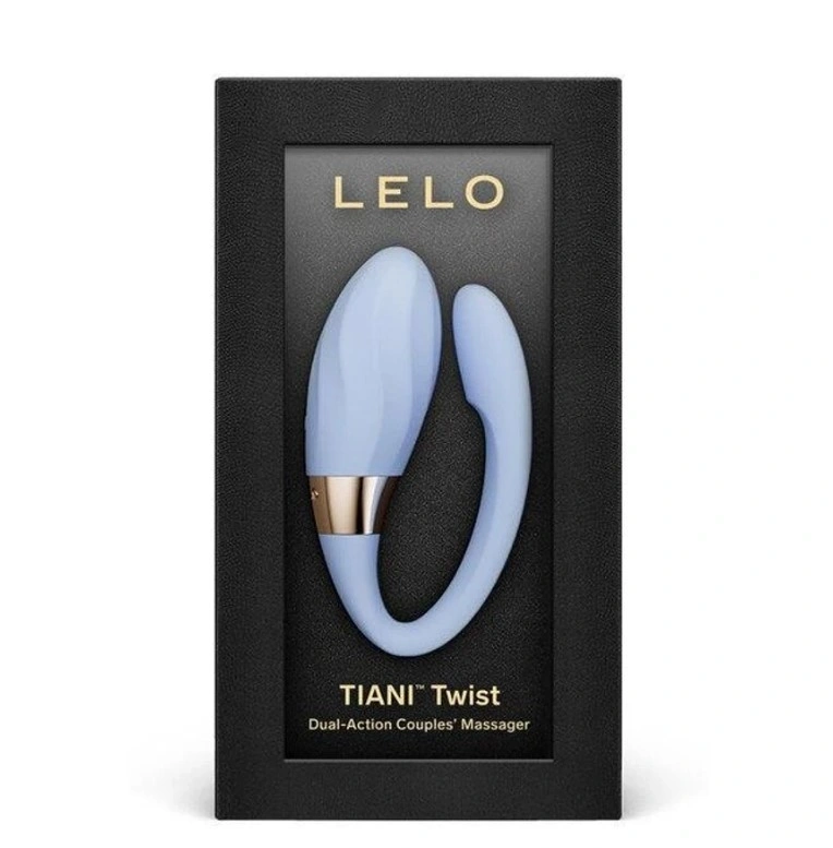 Vibrator Cuplu Lelo TIANI Twist, Control Aplicatie Mobila, Silicon, USB, Albastru deschis, Nr. 4, Erotic24.ro