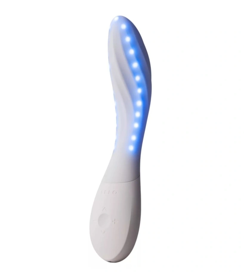 Vibrator Lelo MONA Spectra cu Lumina LED, Control Aplicatie Mobila, Silicon, USB, Alb, 19.5 cm, Nr. 3, Erotic24.ro