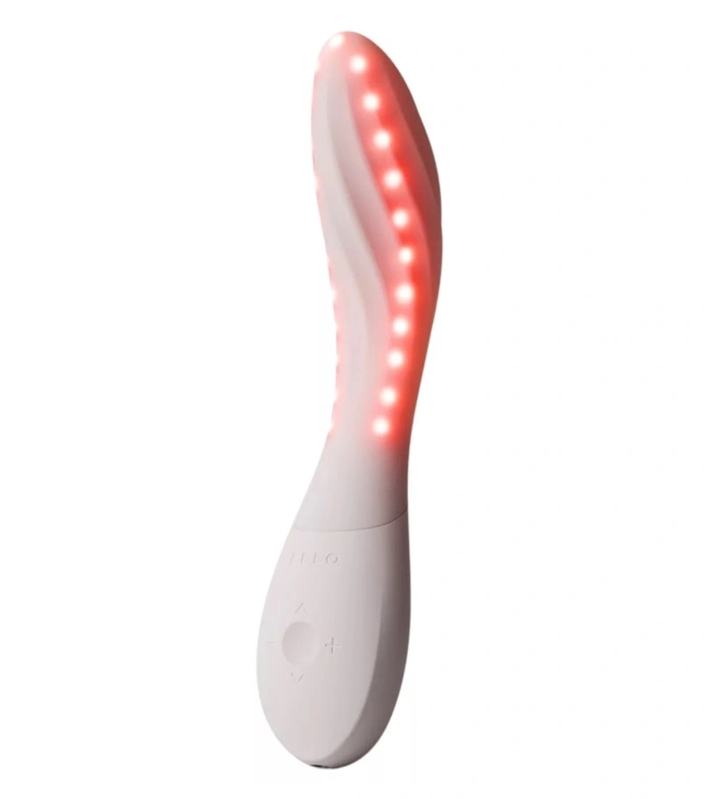 Vibrator Lelo MONA Spectra cu Lumina LED, Control Aplicatie Mobila, Silicon, USB, Alb, 19.5 cm, Nr. 4, Erotic24.ro