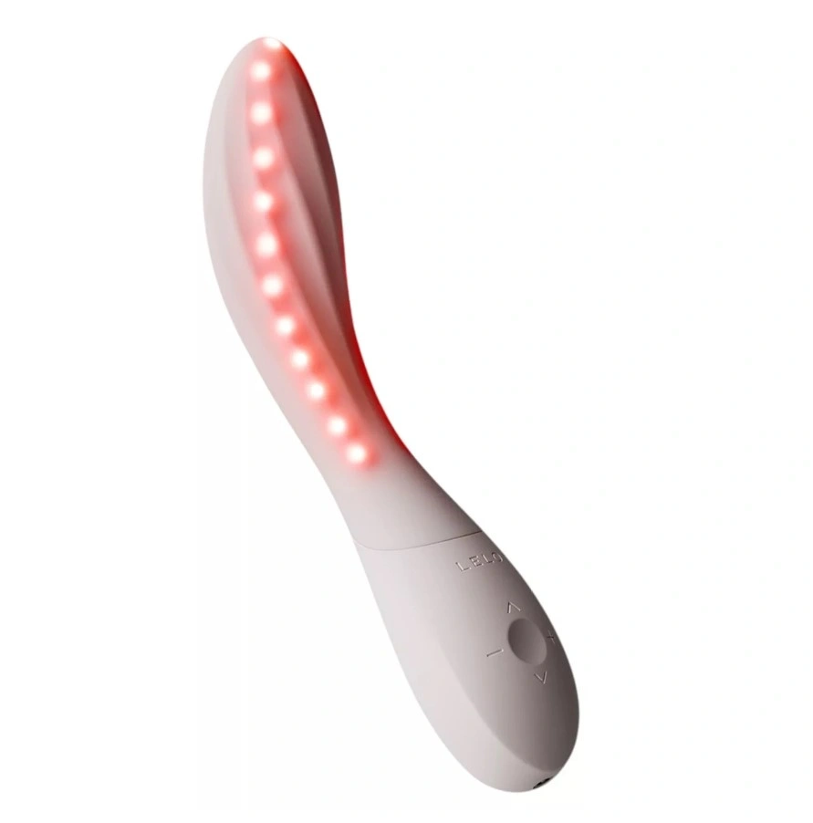 Vibrator Lelo MONA Spectra cu Lumina LED, Control Aplicatie Mobila, Silicon, USB, Alb, 19.5 cm, Nr. 1, Erotic24.ro