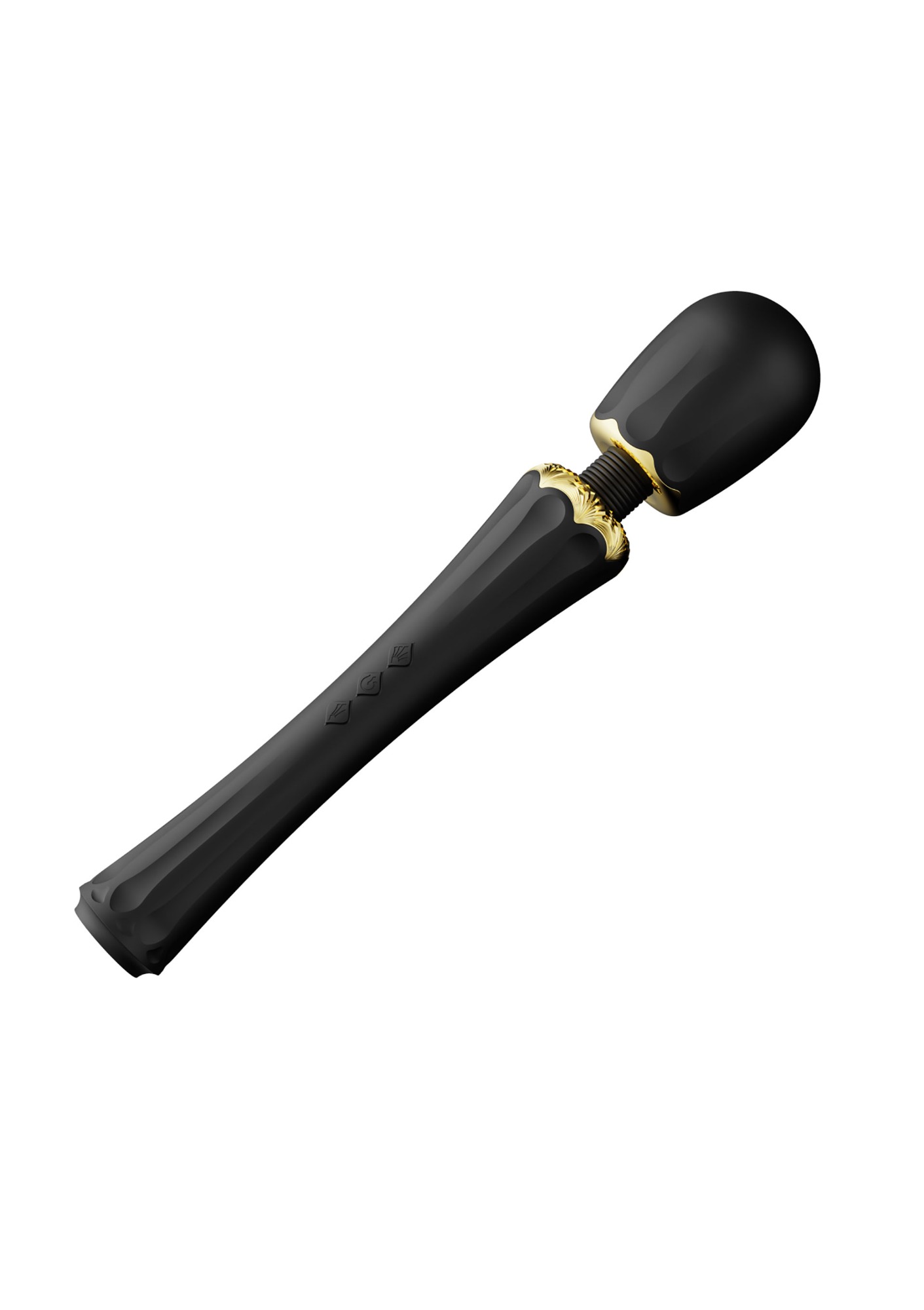 Vibrator Kyro Best Wand + 2 Atasamente Silicon Negru 29.1 cm, #4, Erotic24.ro
