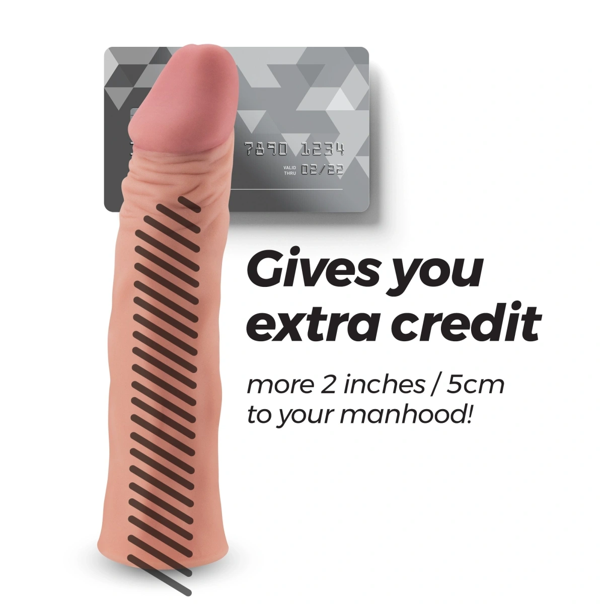 Prelungitor Penis Crushious The Macho +5 cm, TPE, Natural, 18.5 cm, #6, Erotic24.ro