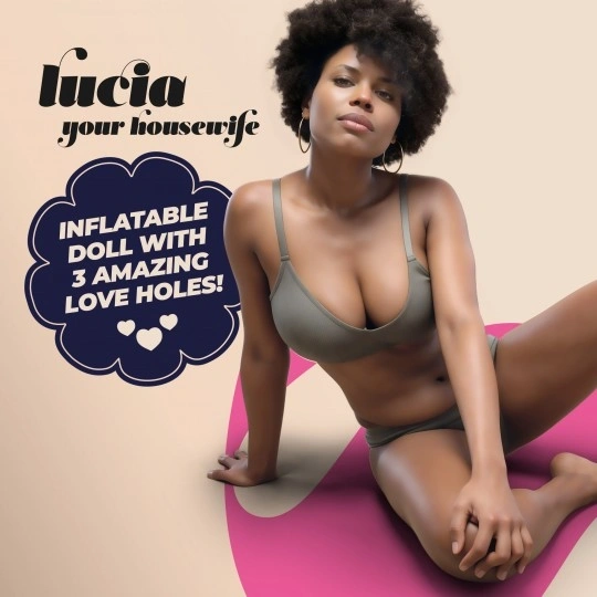 Papusa Gonflabila Crushious Lucia The Housewife Bruneta, 3 Puncte de Penetrare, 1.55 m, #1, Erotic24.ro