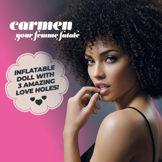Papusa Gonflabila Crushious Carmen The Femme Fatale Bruneta, 3 Puncte de Penetrare, 1.55 m, #1, Erotic24.ro