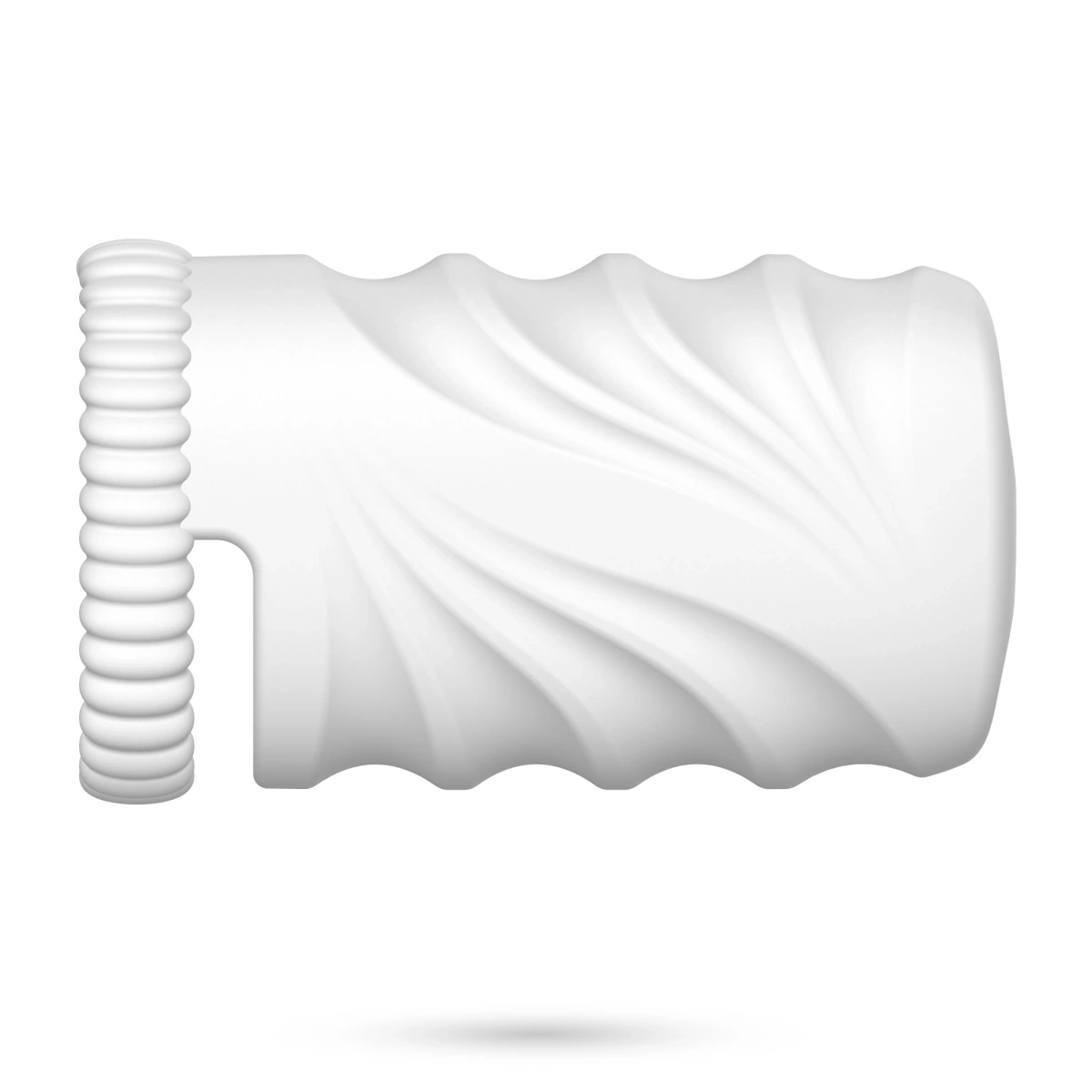 Masturbator Crushious Nautilus cu Glont Vibrator, 10 Moduri Vibratii, TPE, USB, Alb, Nr. 7, Erotic24.ro