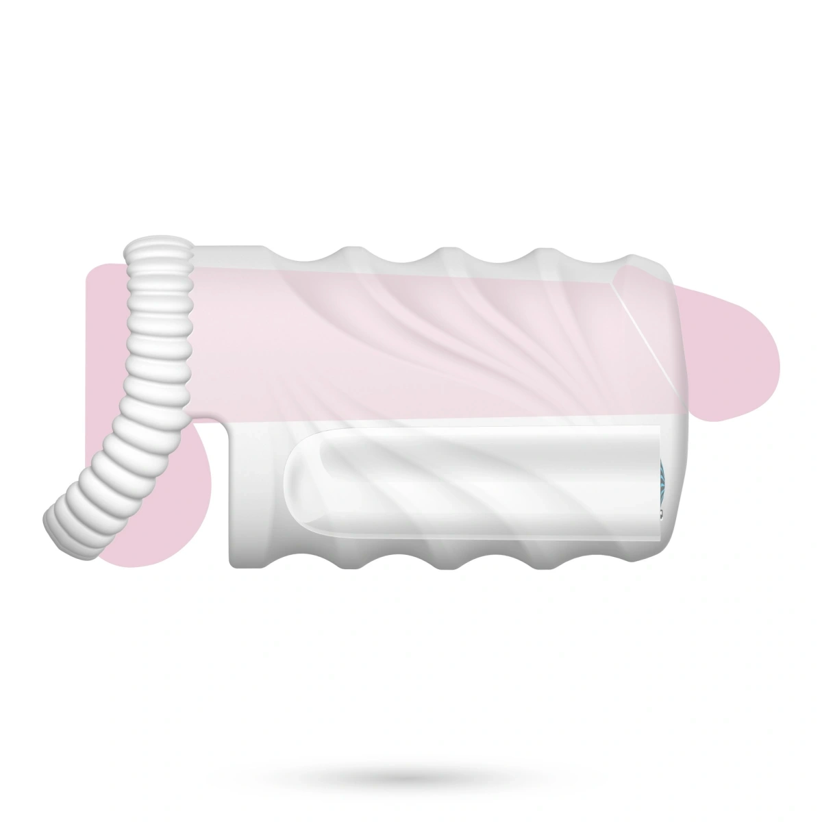 Masturbator Crushious Nautilus cu Glont Vibrator, 10 Moduri Vibratii, TPE, USB, Alb, Nr. 3, Erotic24.ro