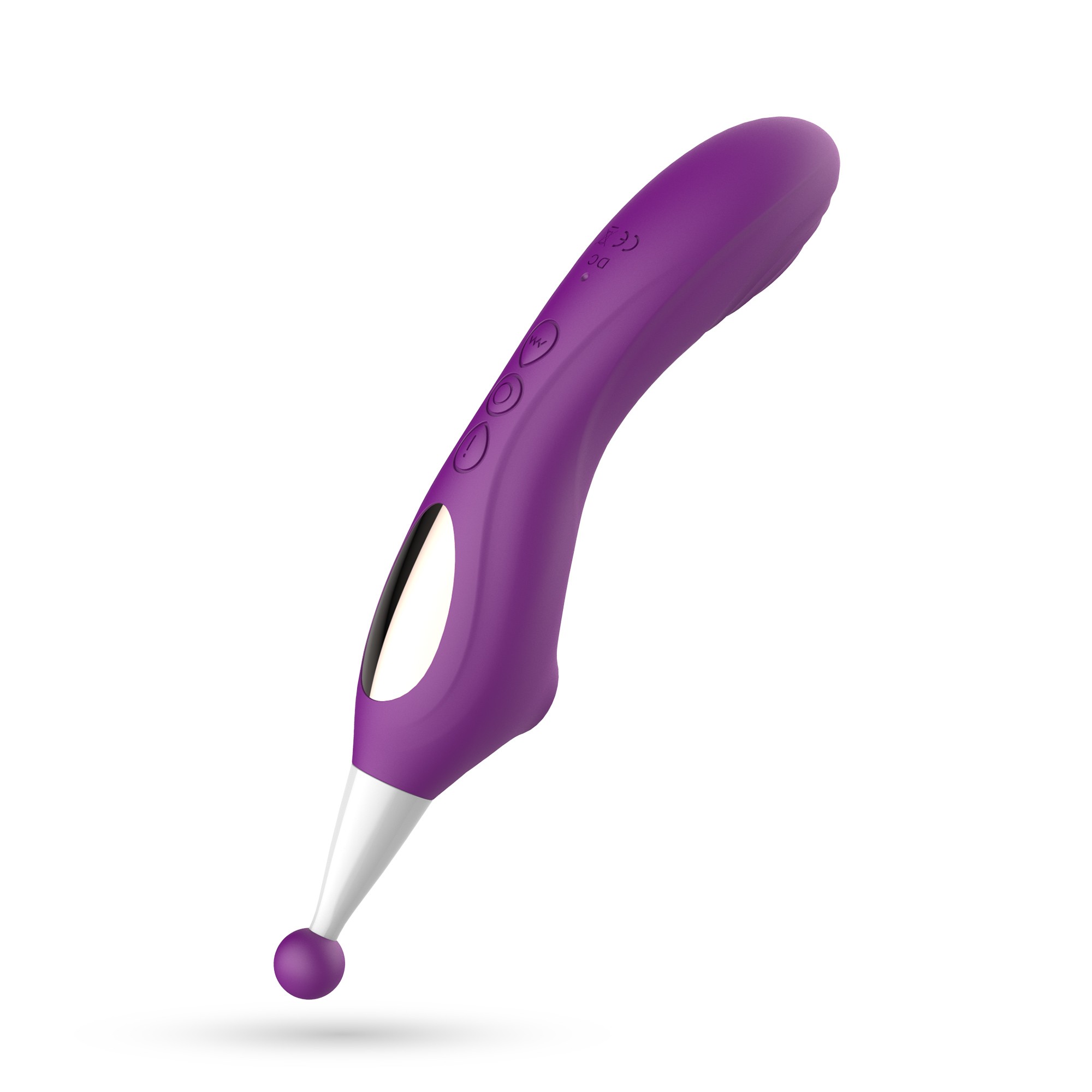 Stimulator Triplu Trinity, 10 Moduri Vibratii, 3 Moduri Suctiune, Silicon, USB, Mov, 18.3 cm, #3, Erotic24.ro