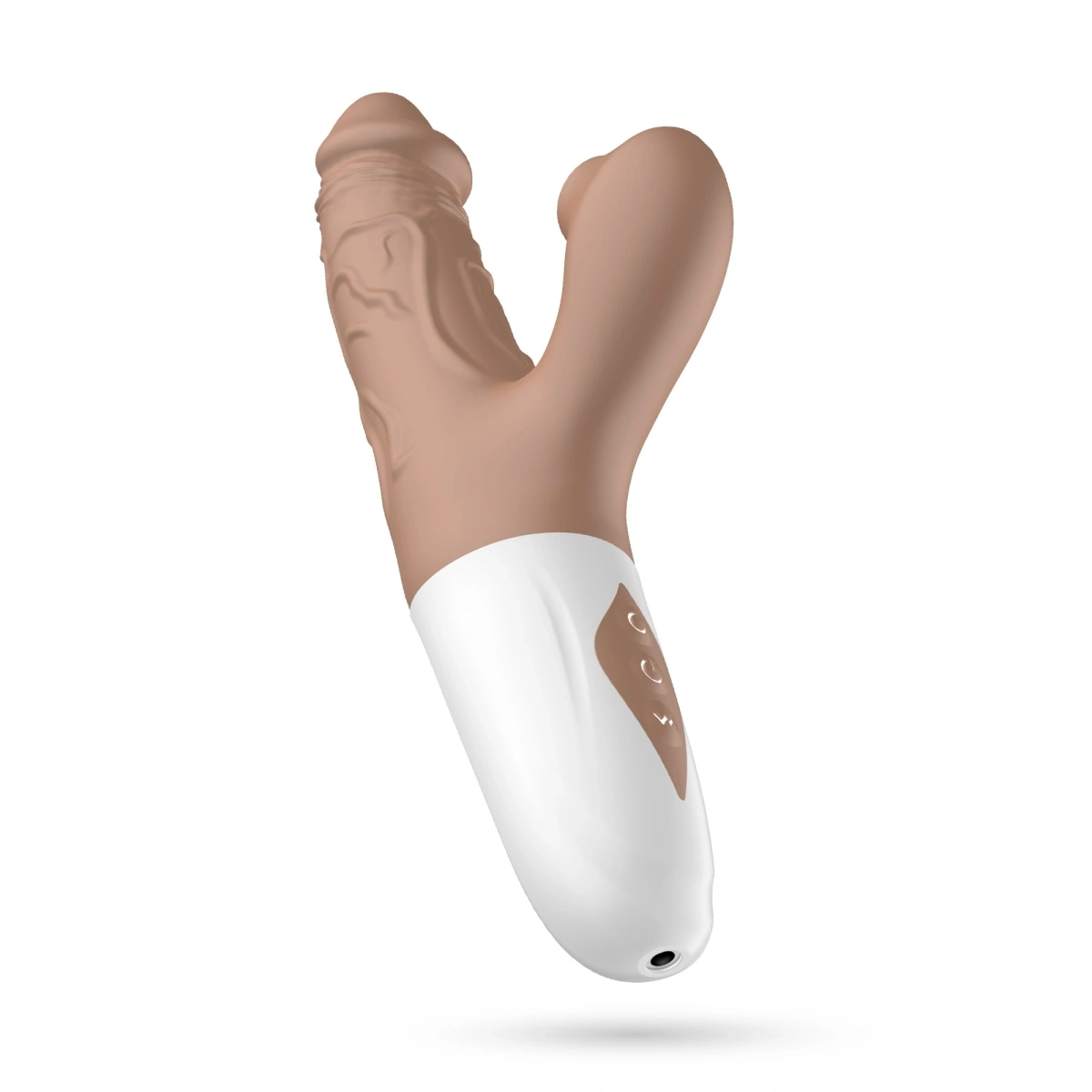 Vibrator Rabbit Crushious El Matador, Functii de Impingere, Suctiune, Vibratii, Silicon, USB, Maro, 22.5 cm, #6, Erotic24.ro
