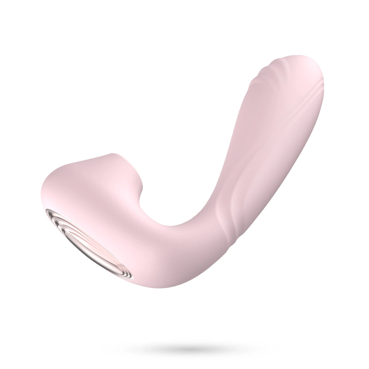 Stimulator Crushious Pookie, Remote Control, 10 Moduri Vibratii, 10 Moduri Suctiune, Silicon, USB, Roz, 12.5 cm, #5, Erotic24.ro