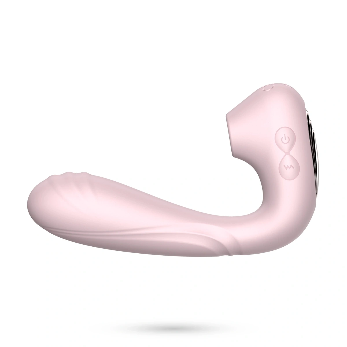 Stimulator Crushious Pookie, Remote Control, 10 Moduri Vibratii, 10 Moduri Suctiune, Silicon, USB, Roz, 12.5 cm, #4, Erotic24.ro