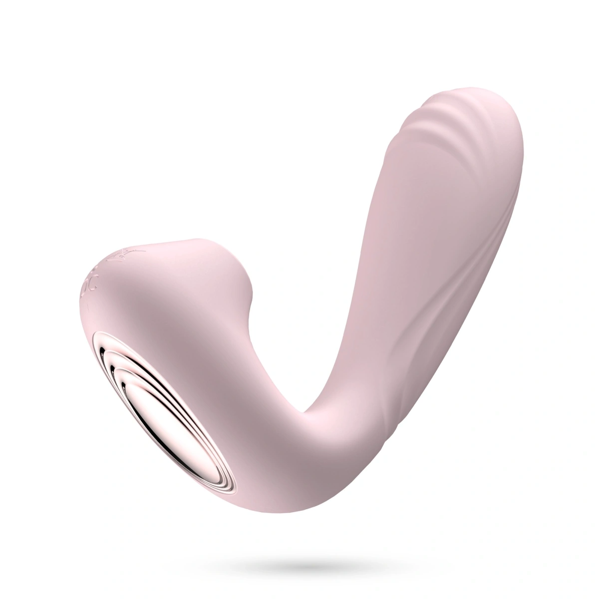 Stimulator Crushious Pookie, Remote Control, 10 Moduri Vibratii, 10 Moduri Suctiune, Silicon, USB, Roz, 12.5 cm, #7, Erotic24.ro