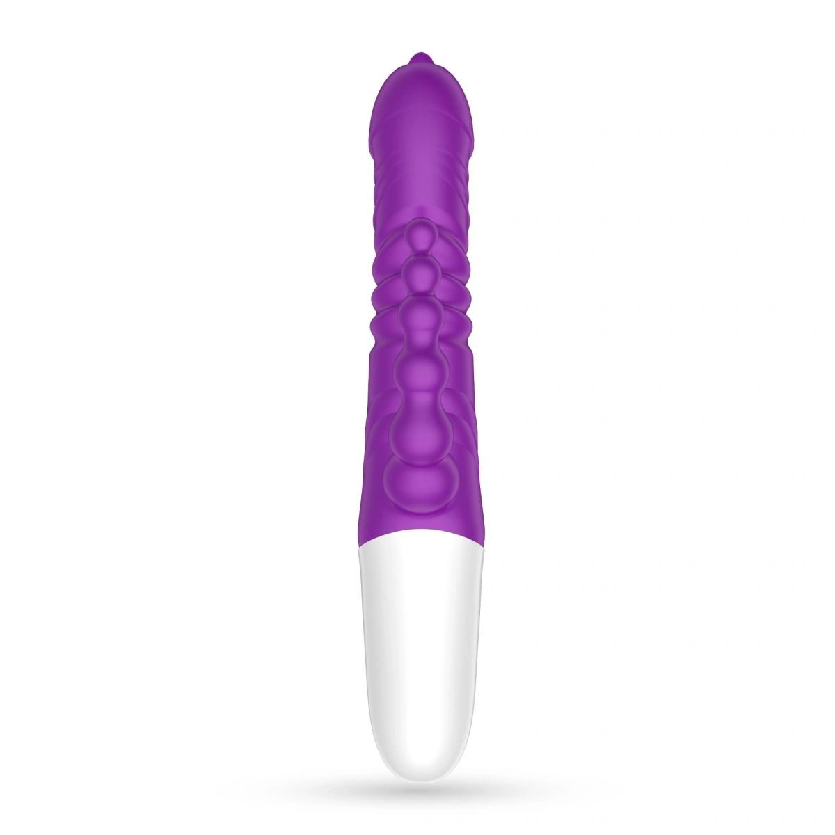 Vibrator Triplu Crushious Wrangler, Functii de Vibratii, Impingere, Suctiune, Silicon, USB, Mov, 23 cm, #8, Erotic24.ro