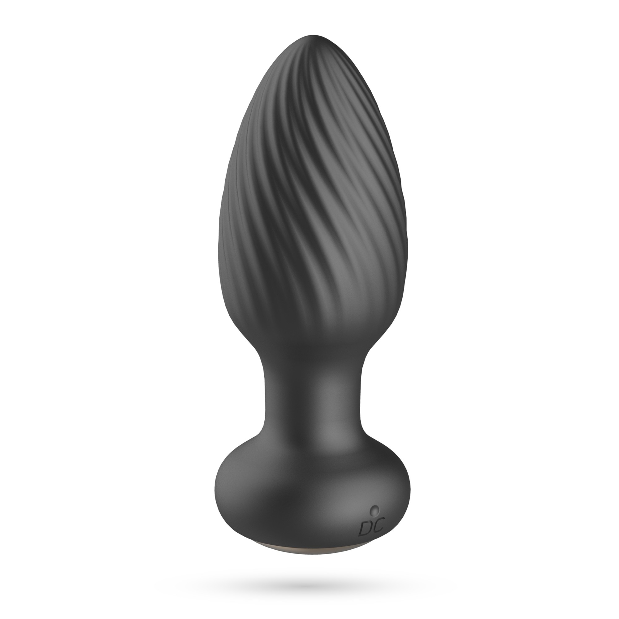 Dop Anal Twister Remote Control, 7 Moduri Vibratii, 7 Moduri Rotatii, Silicon, USB, Negru, 9.6 cm, #7, Erotic24.ro