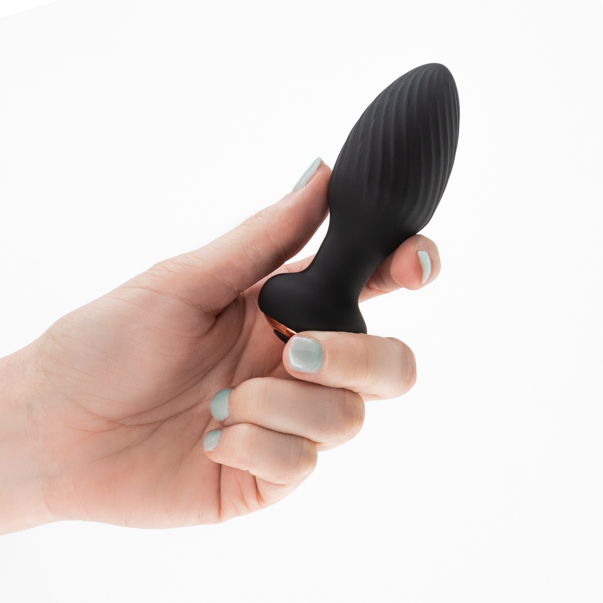 Dop Anal Twister Remote Control, 7 Moduri Vibratii, 7 Moduri Rotatii, Silicon, USB, Negru, 9.6 cm, #5, Erotic24.ro