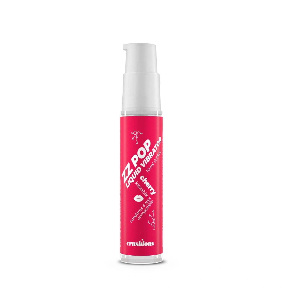 Lubrifiant ZZ Pop cu Efect Vibrator, Aroma Cirese, 10 ml, Nr. 2, Erotic24.ro