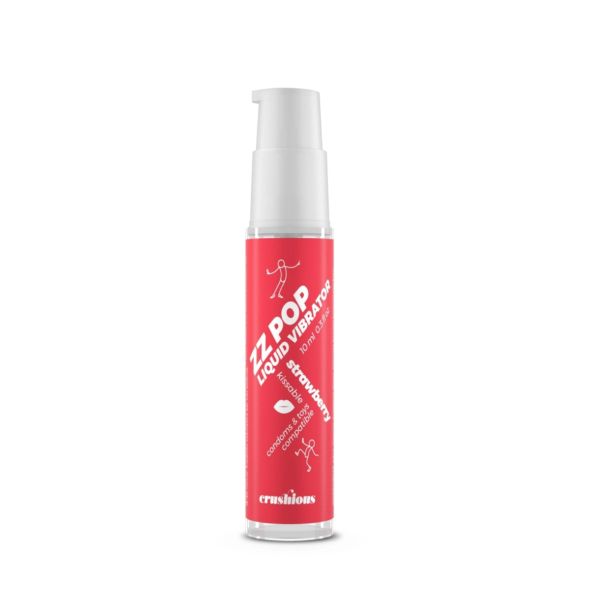 Lubrifiant ZZ Pop cu Efect Vibrator, Aroma Capsuni, 10 ml, #2, Erotic24.ro