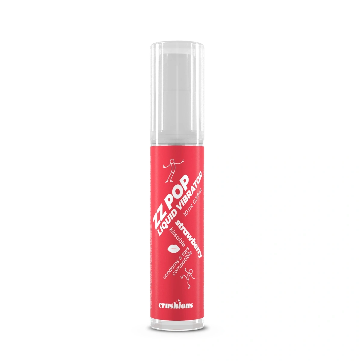 Lubrifiant ZZ Pop cu Efect Vibrator, Aroma Capsuni, 10 ml, #1, Erotic24.ro