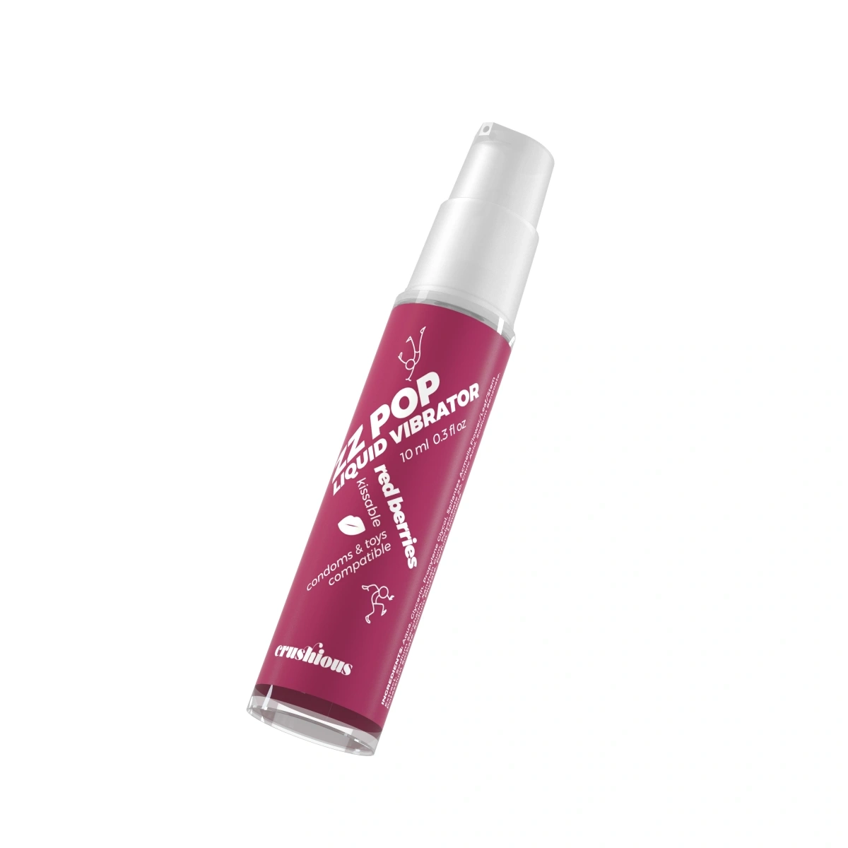 Lubrifiant ZZ Pop cu Efect Vibrator, Aroma Fructe Rosii, 10 ml, Nr. 3, Erotic24.ro