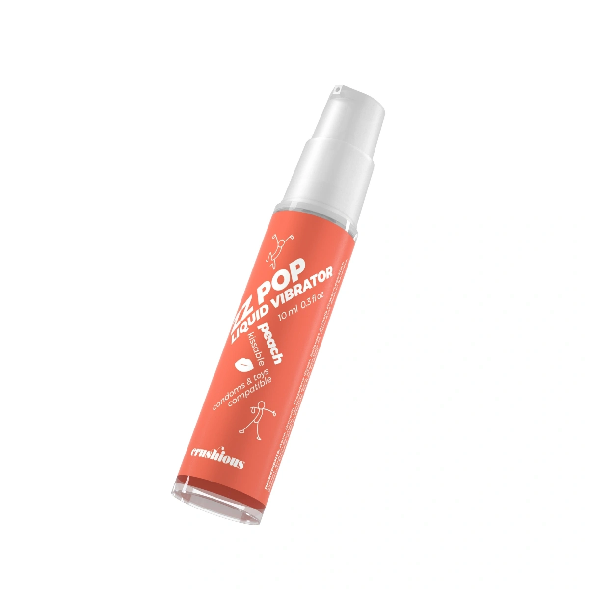 Lubrifiant ZZ Pop cu Efect Vibrator, Aroma Piersica, 10 ml, #3, Erotic24.ro