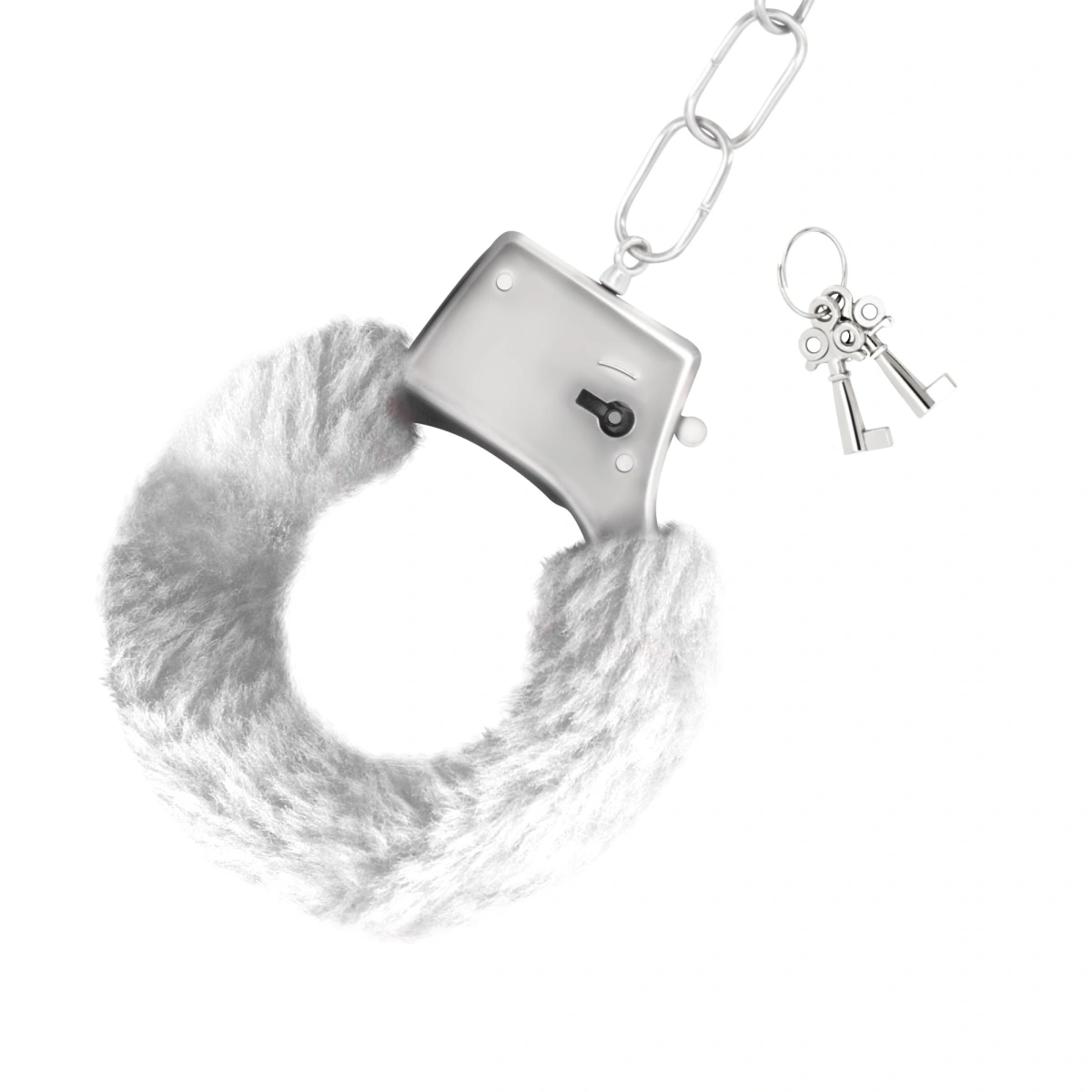 Catuse cu Plus Love Cuffs pentru Maini, Alb, #3, Erotic24.ro