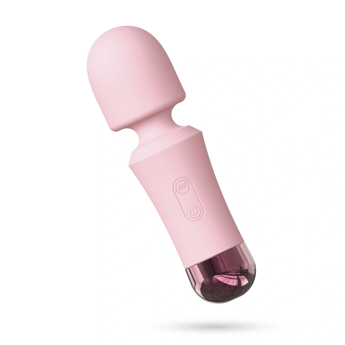 Vibrator Crushious Wanda Mini Wand, 10 Moduri Vibratii, Silicon, USB, Roz, 12.5 cm, #4, Erotic24.ro