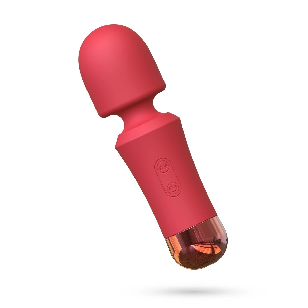 Vibrator Crushious Wanda Mini Wand, 10 Moduri Vibratii, Silicon, USB, Rosu, 12.5 cm, #3, Erotic24.ro