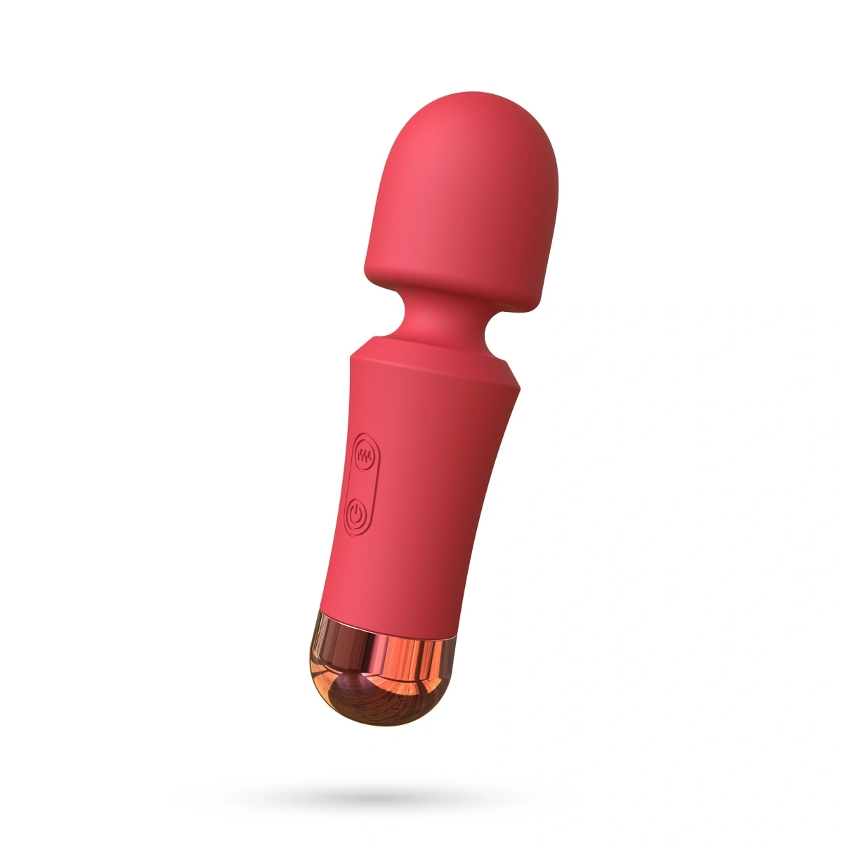 Vibrator Crushious Wanda Mini Wand, 10 Moduri Vibratii, Silicon, USB, Rosu, 12.5 cm, #4, Erotic24.ro