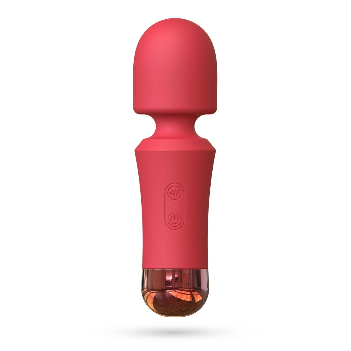 Vibrator Crushious Wanda Mini Wand, 10 Moduri Vibratii, Silicon, USB, Rosu, 12.5 cm, #1, Erotic24.ro