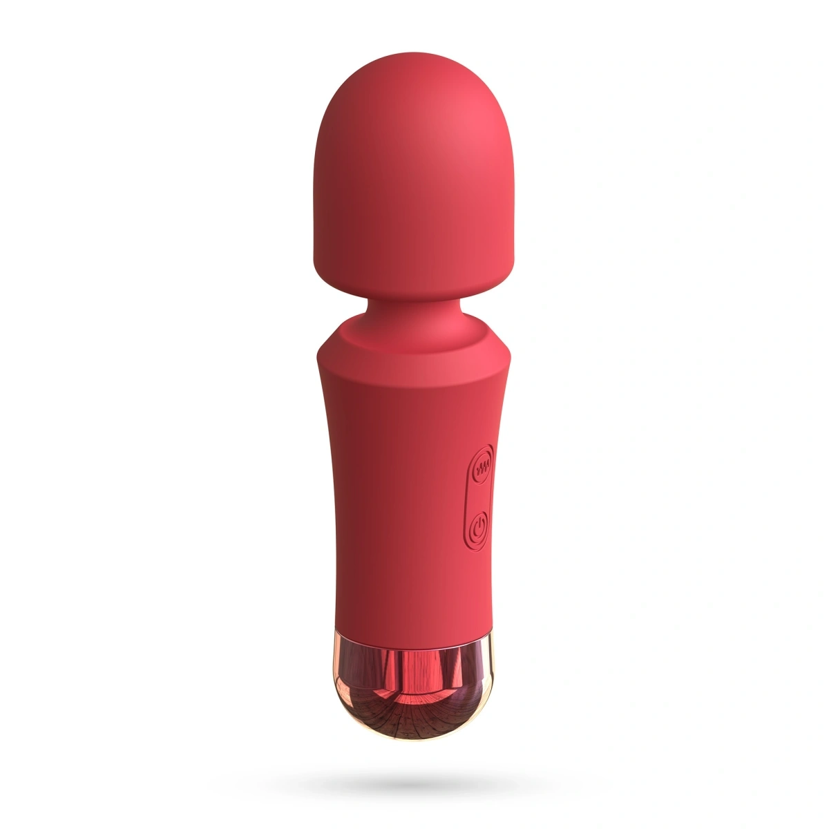 Vibrator Crushious Wanda Mini Wand, 10 Moduri Vibratii, Silicon, USB, Rosu, 12.5 cm, #2, Erotic24.ro