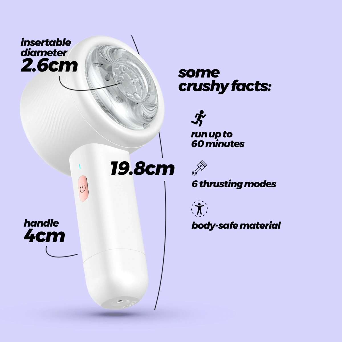 Masturbator Crushious Magnetus, Functie de Glisare, TPE si ABS, USB, Alb, #7, Erotic24.ro