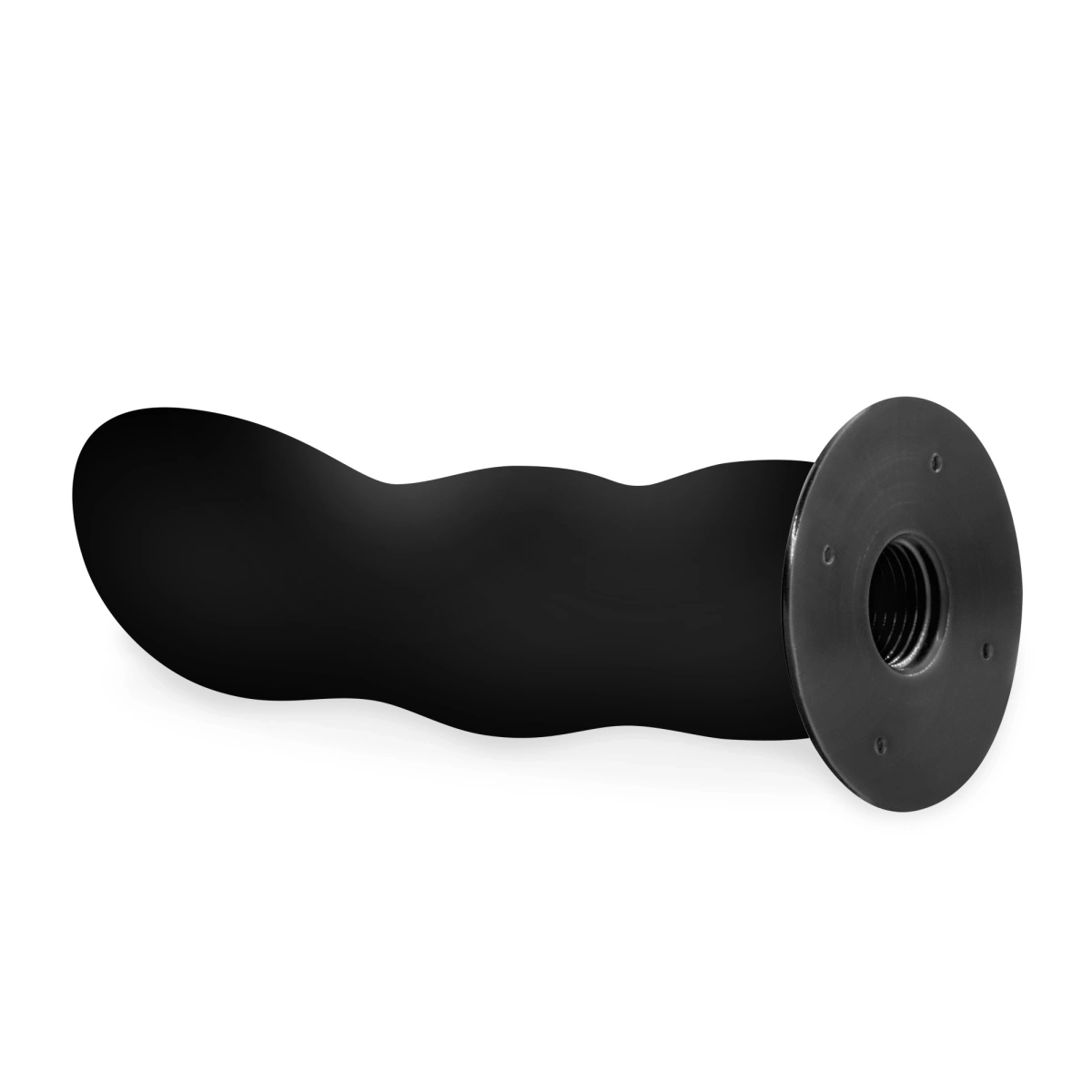 Strap-On Crushious Snapper, Dildo din Silicon, Negru, 12.5 cm, #4, Erotic24.ro