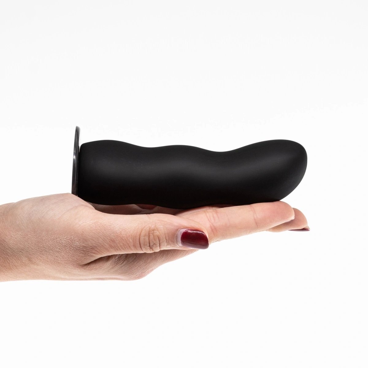 Strap-On Crushious Snapper, Dildo din Silicon, Negru, 12.5 cm, #5, Erotic24.ro
