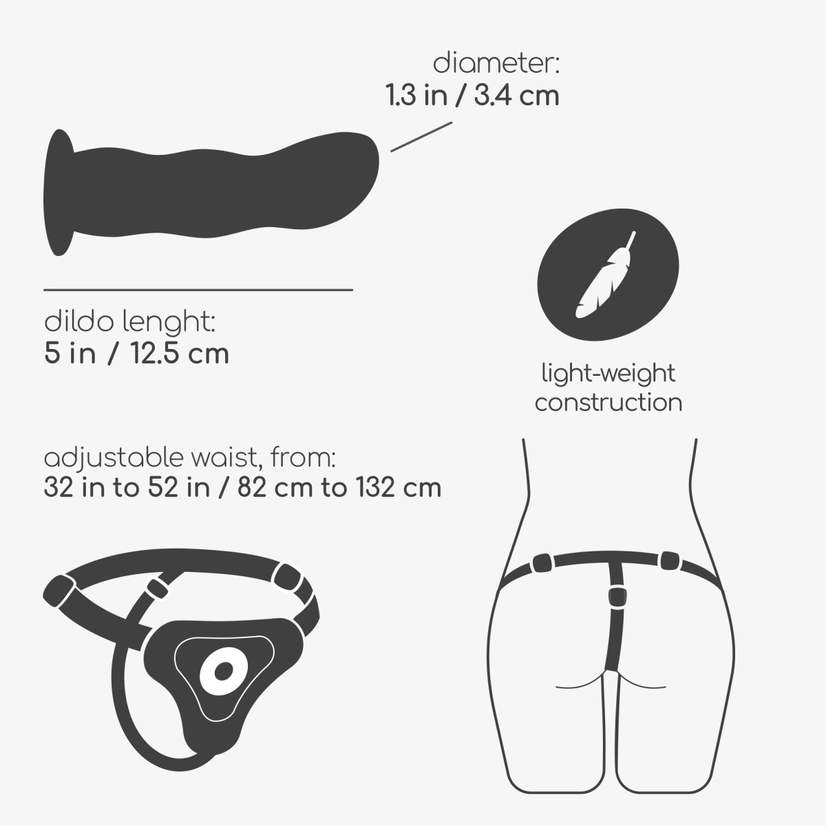Strap-On Crushious Snapper, Dildo din Silicon, Roz, 12.5 cm, #7, Erotic24.ro