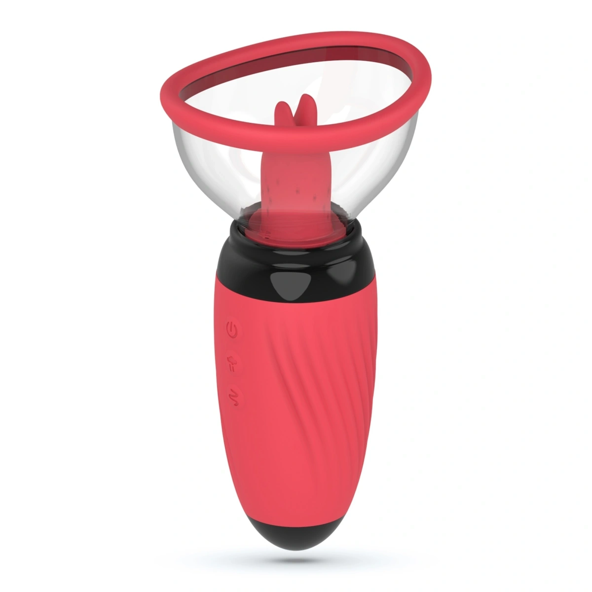 Pompa si Stimulator Clitoris Crushious Scarlet, Silicon, USB, Rosu, #1, Erotic24.ro