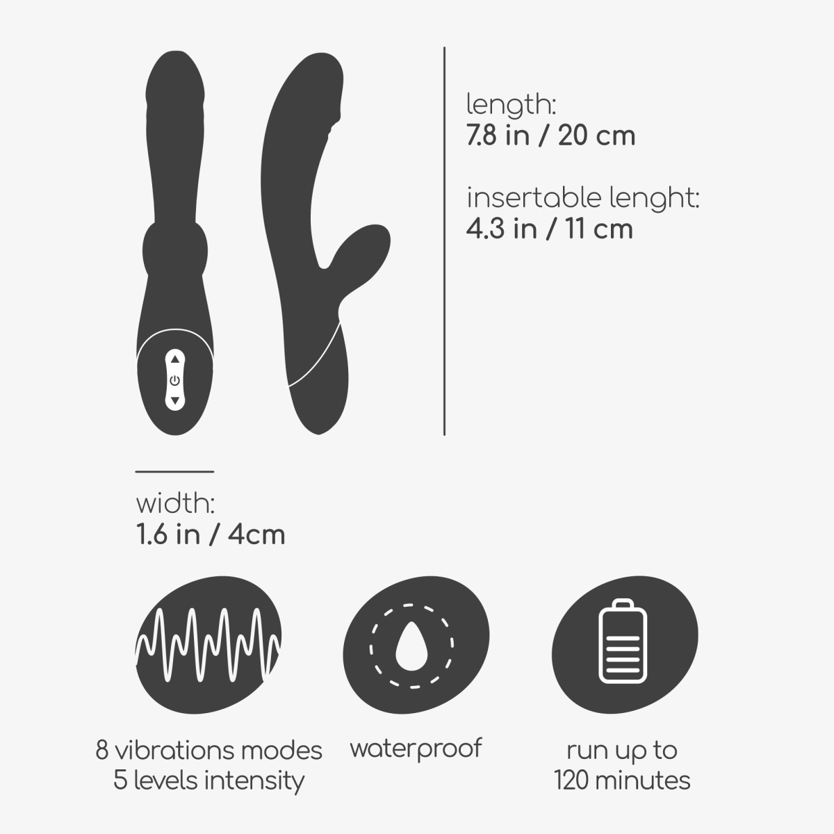 Vibrator Crushious Dare Dong, 8 Moduri Vibratii, 5 Trepte Intensitate, Silicon, USB, Rosu, 20 cm, #9, Erotic24.ro