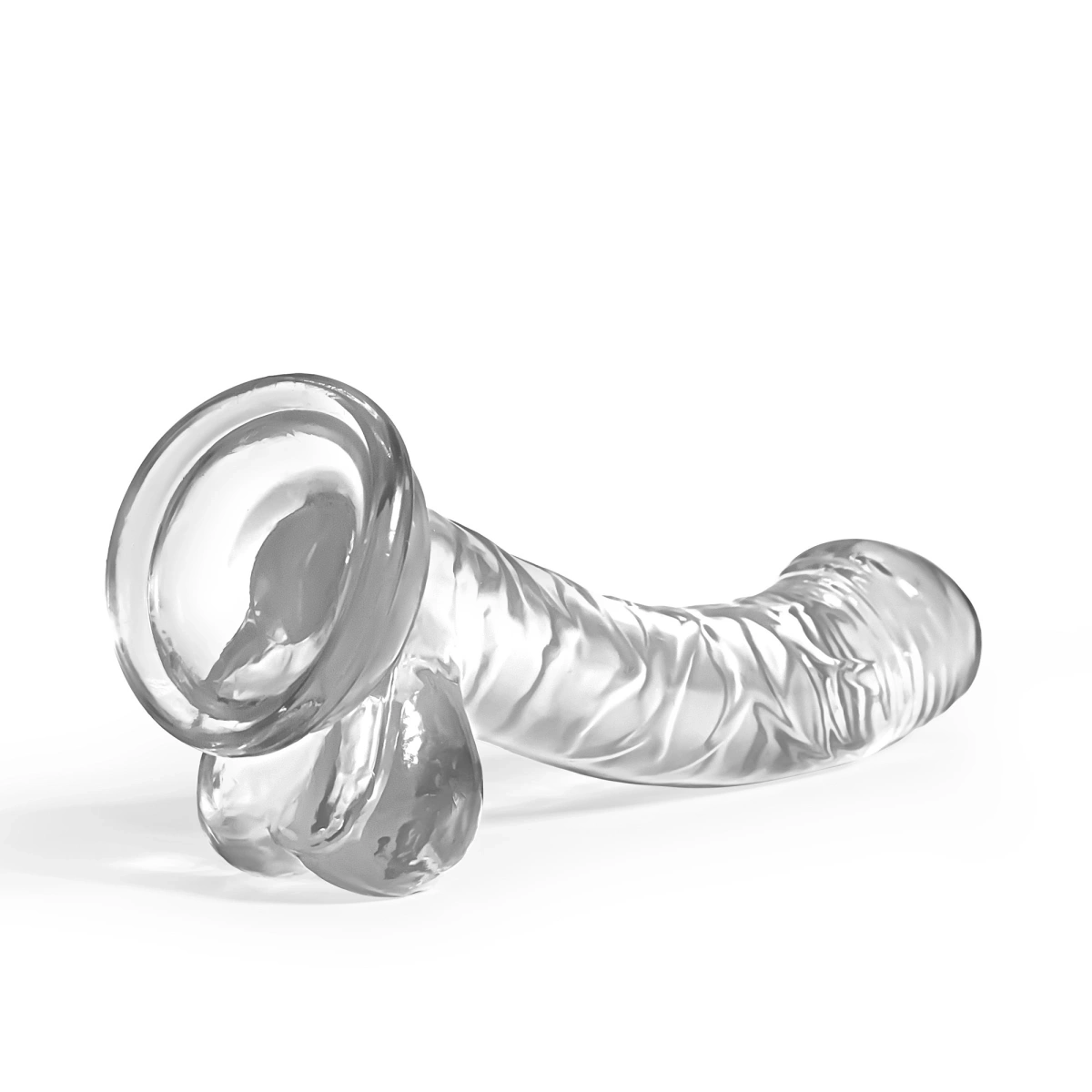 Dildo Realist Crushious Hudini cu Ventuza, TPE, Transparent, 17.5 cm, #4, Erotic24.ro
