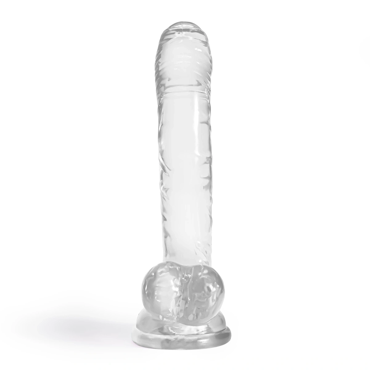 Dildo Realist Crushious Hudini cu Ventuza, TPE, Transparent, 17.5 cm, #2, Erotic24.ro