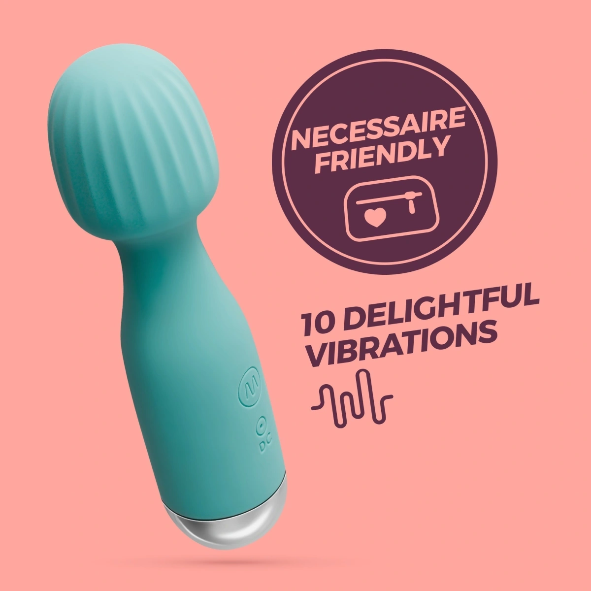 Vibrator Crushious Wanderlust Mini Wand, 10 Moduri Vibratii, Silicon, USB, Verde, 15 cm, Nr. 7, Erotic24.ro