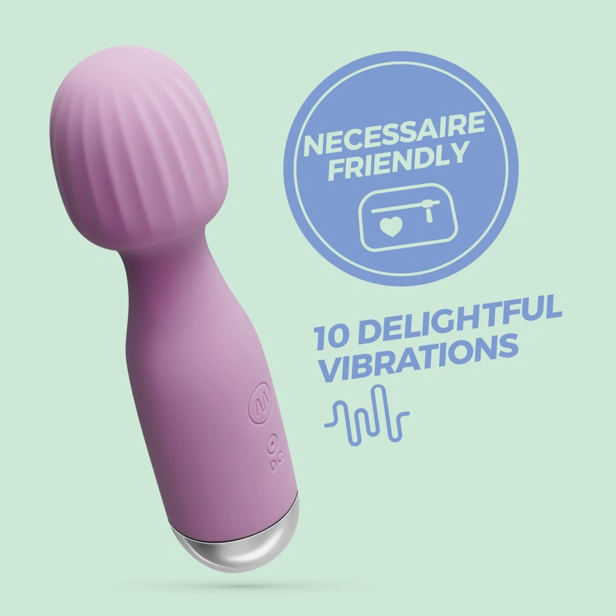 Vibrator Crushious Wanderlust Mini Wand, 10 Moduri Vibratii, Silicon, USB, Lila, 15 cm, #7, Erotic24.ro