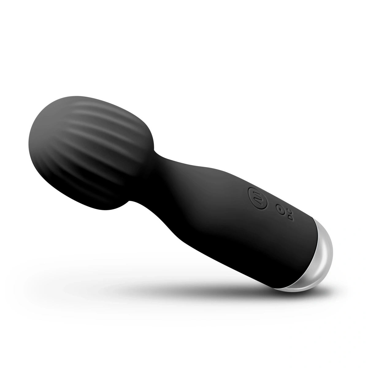 Vibrator Crushious Wanderlust Mini Wand, 10 Moduri Vibratii, Silicon, USB, Negru, 15 cm, #2, Erotic24.ro