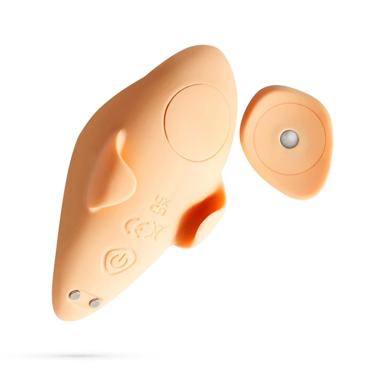 Stimulator Wearable Crushious Atlantis, Remote Control, 9 Moduri Vibratii, Silicon, USB, Nude, 8.5 cm, #6, Erotic24.ro