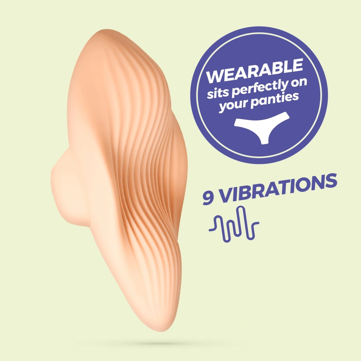 Stimulator Wearable Crushious Atlantis, Remote Control, 9 Moduri Vibratii, Silicon, USB, Nude, 8.5 cm, #9, Erotic24.ro